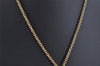 Authentic Christian Dior Gold Tone Chain Pendant Necklace CD Box 3891K