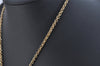 Authentic Christian Dior Gold Tone Chain Pendant Necklace CD Box 3891K