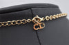 Authentic Christian Dior Gold Tone Chain Pendant Necklace CD Box 3891K