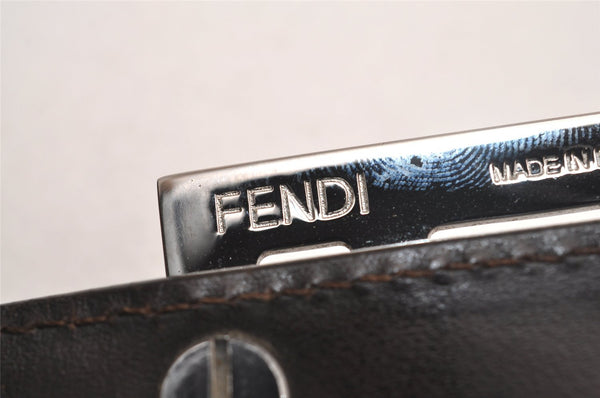 Authentic FENDI Zucca Vintage Long Wallet Purse Canvas Leather Brown 3892J