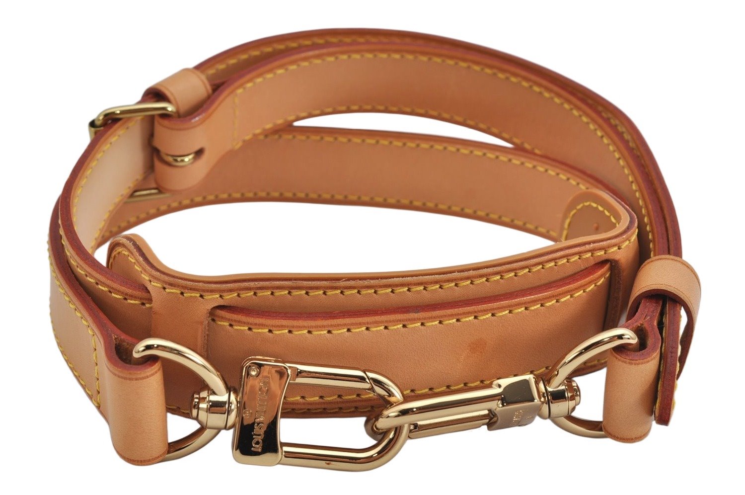 Authentic Louis Vuitton Leather Shoulder Strap Beige 36.2-43.3