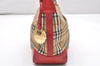 Authentic BURBERRY Nova Check Shoulder Hand Bag Purse Canvas Leather Beige 3894K