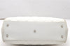 Authentic Christian Dior Lady Dior Lamb Skin Cannage Hand Bag White CD 3895K