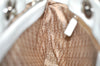 Authentic Christian Dior Lady Dior Lamb Skin Cannage Hand Bag White CD 3895K