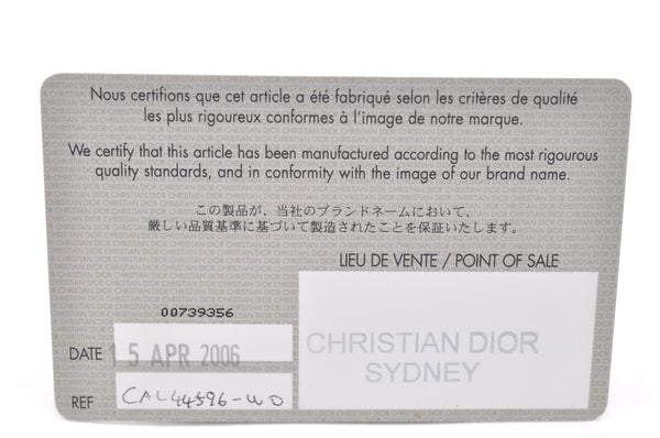 Authentic Christian Dior Lady Dior Lamb Skin Cannage Hand Bag White CD 3895K