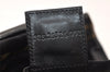 Authentic FENDI Vintage Hand Bag Purse Nylon Leather Black 3896K