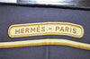 Authentic HERMES Carre 90 Scarf "Caraibes" Silk Gray 3897J