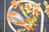 Authentic HERMES Carre 90 Scarf "Caraibes" Silk Gray 3897J