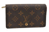 Auth Louis Vuitton Monogram Porte Monnaie Billets Tresor Wallet M61730 LV 3898J