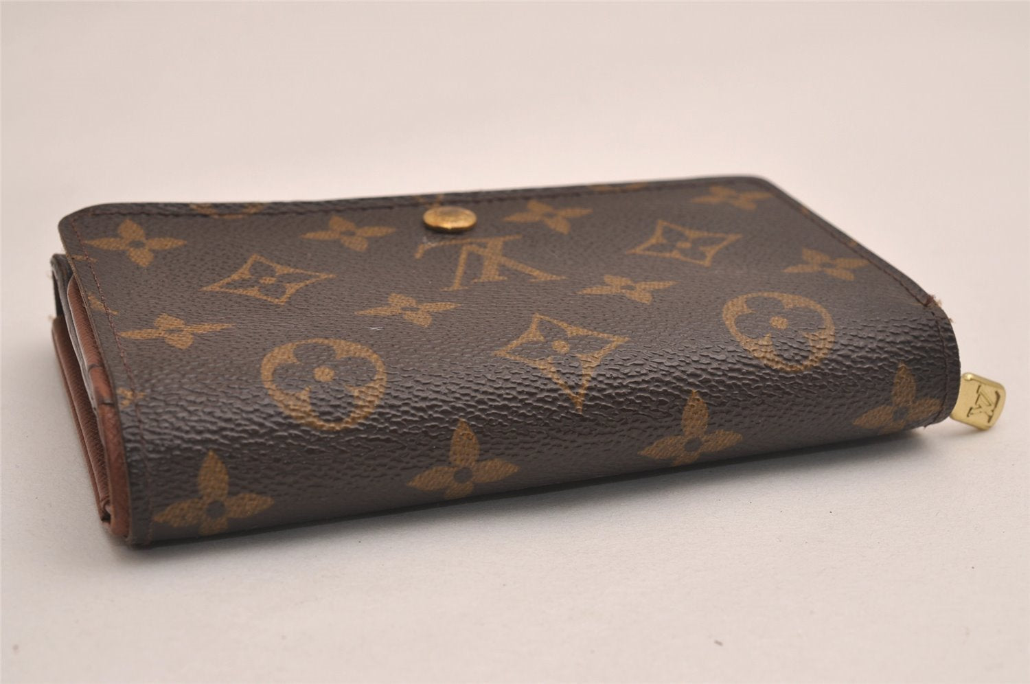 Auth Louis Vuitton Monogram Porte Monnaie Billets Tresor Wallet M61730 LV 3898J