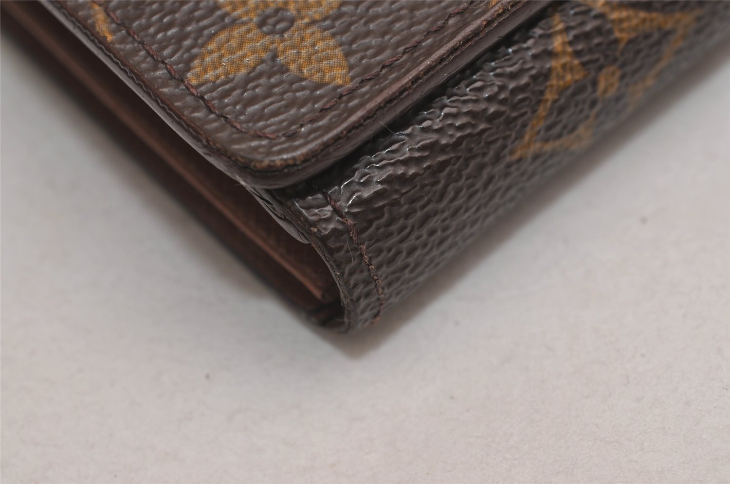 Auth Louis Vuitton Monogram Porte Monnaie Billets Tresor Wallet M61730 LV 3898J