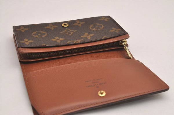 Auth Louis Vuitton Monogram Porte Monnaie Billets Tresor Wallet M61730 LV 3898J