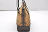 Authentic BURBERRY Vintage Nova Check Canvas Leather Hand Bag Purse Beige 3898K