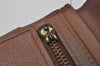 Authentic Louis Vuitton Monogram Pochette Pass Pole M60135 Trifold Wallet 3899I