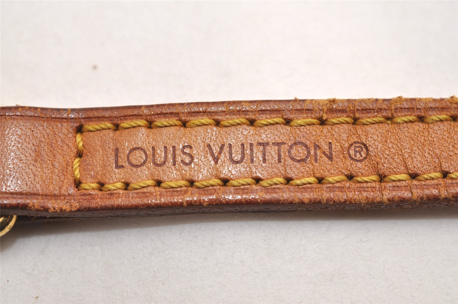 Authentic Louis Vuitton Leather Shoulder Strap Beige 47