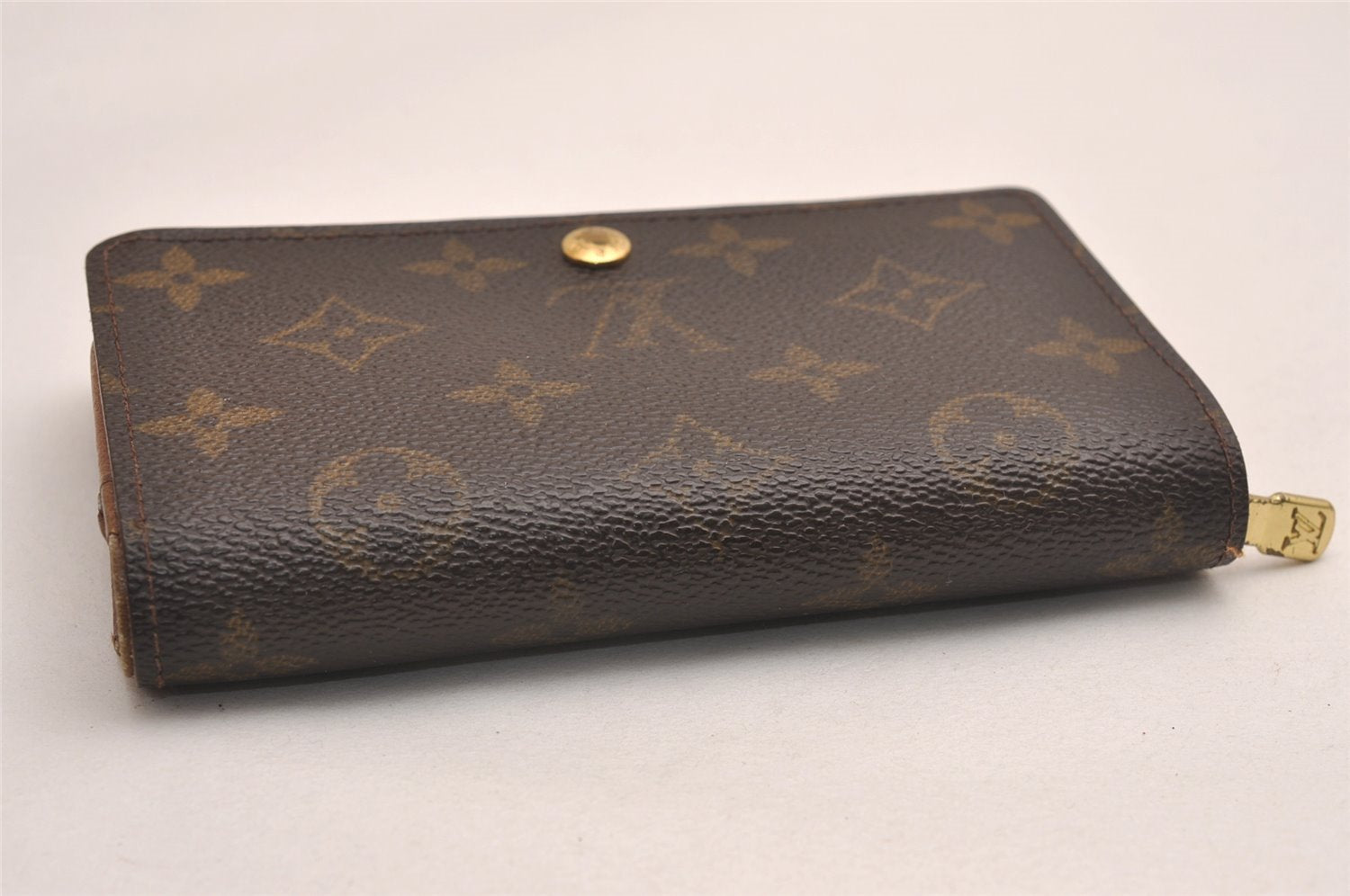 Auth Louis Vuitton Monogram Porte Monnaie Billets Tresor Wallet M61730 LV 3900J