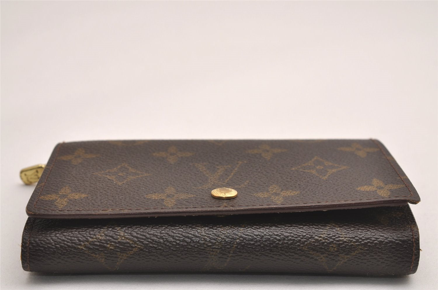 Auth Louis Vuitton Monogram Porte Monnaie Billets Tresor Wallet M61730 LV 3900J