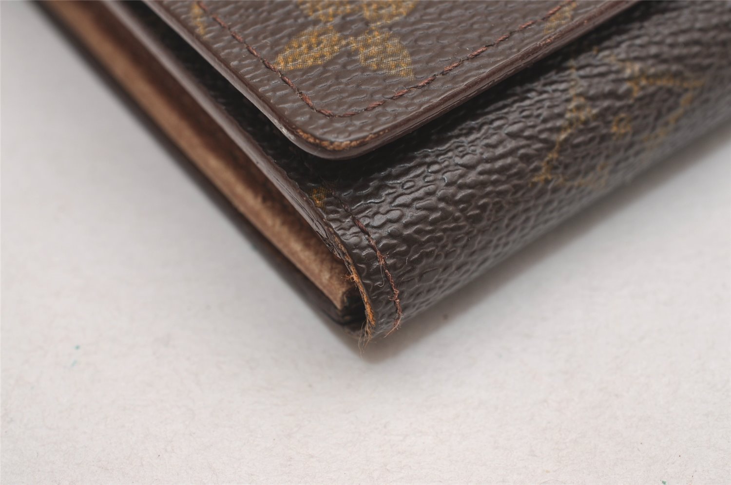 Auth Louis Vuitton Monogram Porte Monnaie Billets Tresor Wallet M61730 LV 3900J
