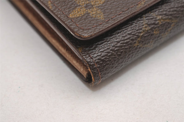 Auth Louis Vuitton Monogram Porte Monnaie Billets Tresor Wallet M61730 LV 3900J