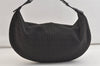 Authentic FENDI Zucchino Vintage Shoulder Bag Canvas Leather Black Junk 3901K