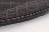 Authentic FENDI Zucchino Vintage Shoulder Bag Canvas Leather Black Junk 3901K