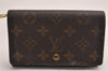 Auth Louis Vuitton Monogram Porte Monnaie Billets Tresor Wallet M61730 LV 3902J