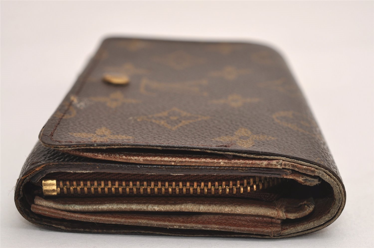 Auth Louis Vuitton Monogram Porte Monnaie Billets Tresor Wallet M61730 LV 3902J