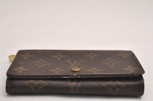 Auth Louis Vuitton Monogram Porte Monnaie Billets Tresor Wallet M61730 LV 3902J