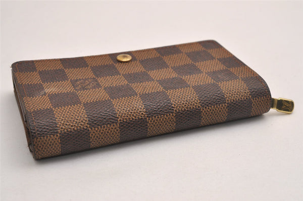 Authentic Louis Vuitton Damier Porte Monnaie Billets Tresor N61730 Wallet 3903J