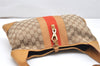 Authentic GUCCI Sherry Line Kandinsky Shoulder Bag GG Canvas Leather Brown 3903K