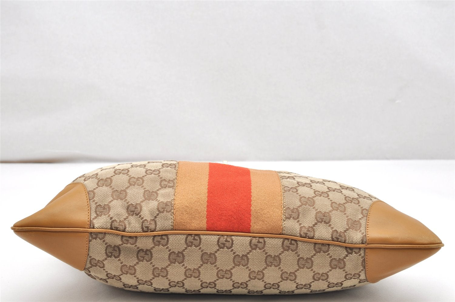 Authentic GUCCI Sherry Line Kandinsky Shoulder Bag GG Canvas Leather Brown 3903K