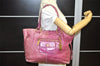 Authentic PRADA Vintage Leather Shoulder Tote Bag Pink 3904K