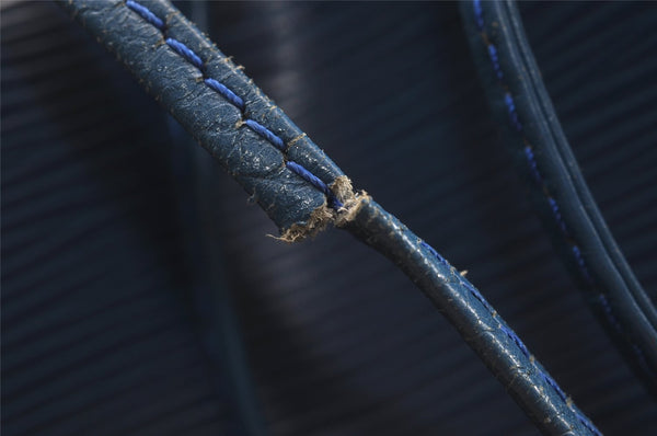 Authentic Louis Vuitton Epi Noe Shoulder Drawstring Bag Blue M44005 LV 3905I