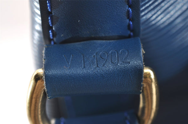 Authentic Louis Vuitton Epi Noe Shoulder Drawstring Bag Blue M44005 LV 3905I