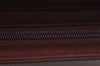 Authentic Cartier Must de Cartier Clutch Bag Purse Leather Bordeaux Red 3905J