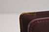 Authentic Cartier Must de Cartier Clutch Bag Purse Leather Bordeaux Red 3905J