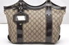 Authentic GUCCI Vintage 2Way Shoulder Tote Bag GG PVC Enamel 203521 Brown 3906K