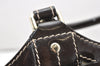 Authentic GUCCI Vintage 2Way Shoulder Tote Bag GG PVC Enamel 203521 Brown 3906K