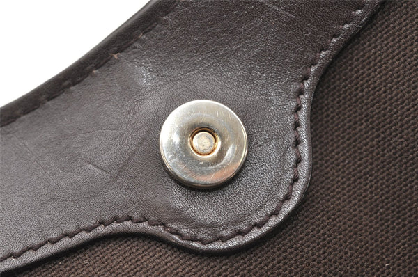Authentic GUCCI Vintage 2Way Shoulder Tote Bag GG PVC Enamel 203521 Brown 3906K
