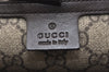 Authentic GUCCI Vintage 2Way Shoulder Tote Bag GG PVC Enamel 203521 Brown 3906K
