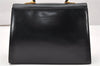 Authentic Salvatore Ferragamo Gancini Leather 2Way Shoulder Hand Bag Black 3907K