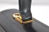 Authentic Salvatore Ferragamo Gancini Leather 2Way Shoulder Hand Bag Black 3907K