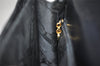 Authentic Salvatore Ferragamo Gancini Leather 2Way Shoulder Hand Bag Black 3907K