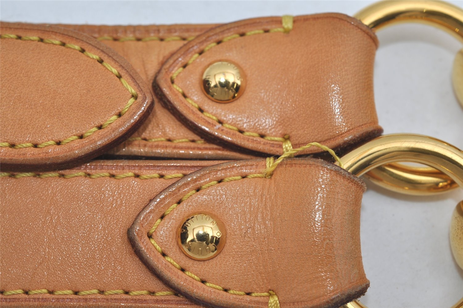 Authentic Louis Vuitton Leather Shoulder Strap Beige 36.4-40.2