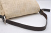 Authentic FENDI Zucca Mamma Baguette Shoulder Bag Canvas Leather Beige 3908K