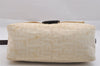 Authentic FENDI Zucca Mamma Baguette Shoulder Bag Canvas Leather Beige 3908K