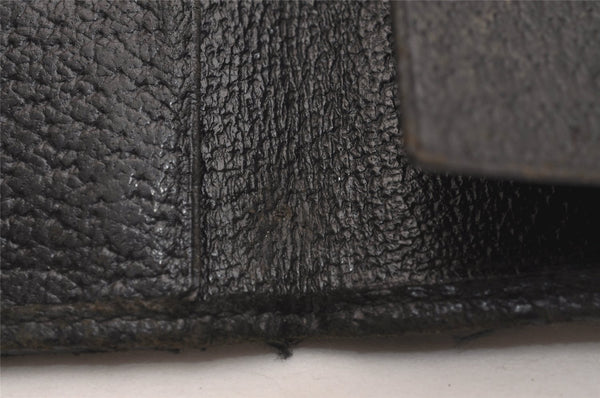 Auth GUCCI 6 Hooks Key Case Holder GG Canvas Leather 127048 Black Junk 3909J