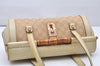 Authentic GUCCI Bamboo Hand Shoulder Bag GG Canvas Leather 111713 Beige 3909K