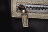 Authentic GUCCI Bamboo Hand Shoulder Bag GG Canvas Leather 111713 Beige 3909K
