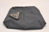 Authentic PRADA Vintage MV1 Vela Nylon Tessuto Pouch Purse Gray 3910J